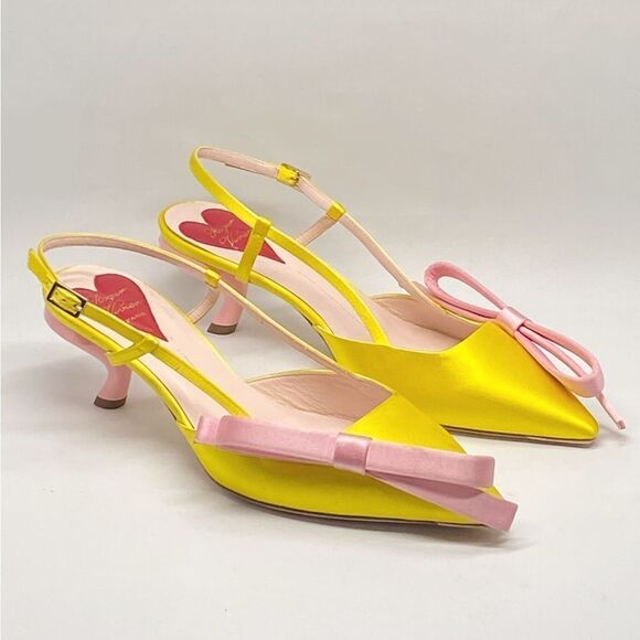 Roger Vivier 55mm Virgule Bow satin pumps size 36.5 - Picture 3 of 15